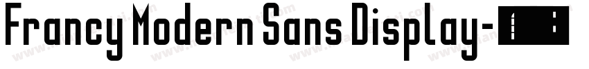 Francy Modern Sans Display字体转换
